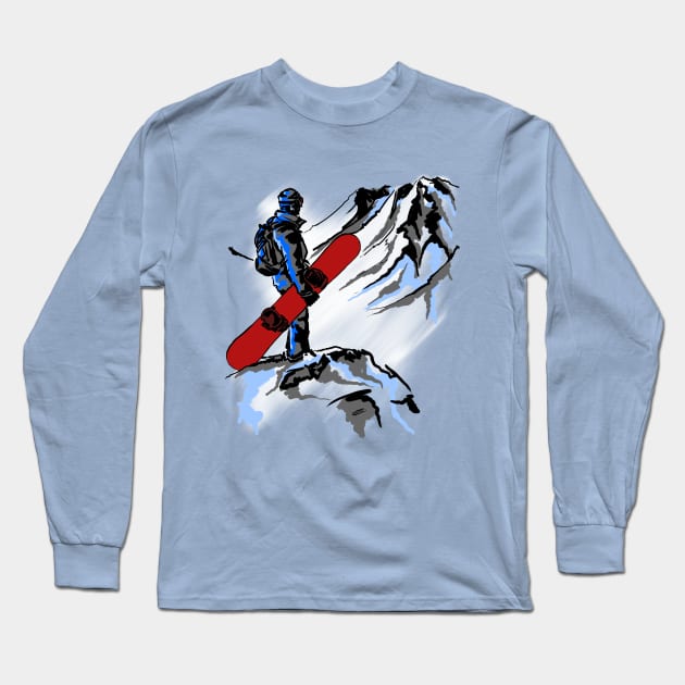 Snowboarder Long Sleeve T-Shirt by sibosssr